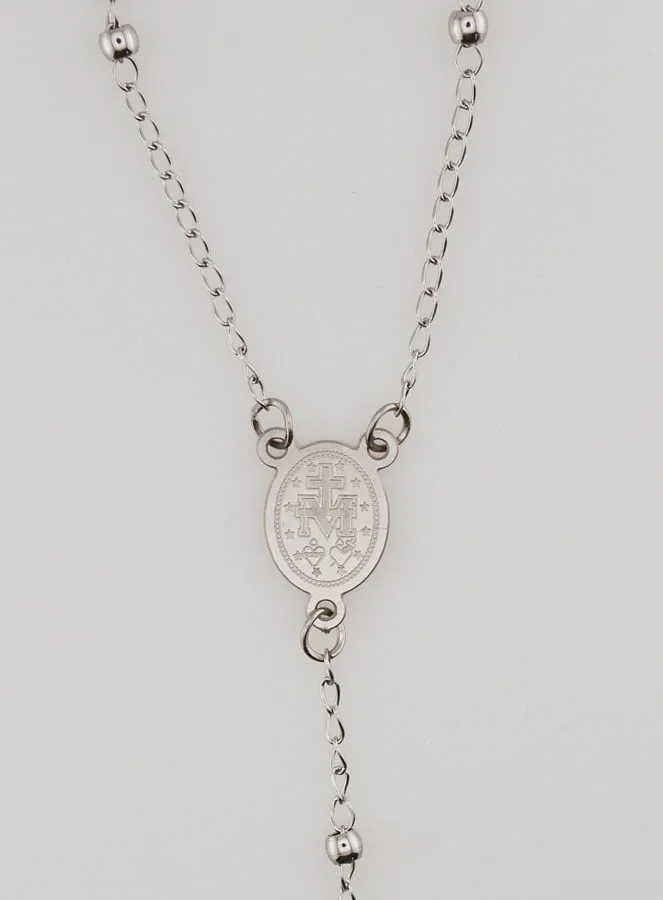 Stainless Steel Miraculous Medal Rosary (pic 4)