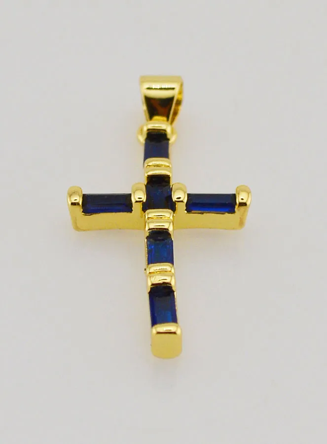 Blue Cross Pendant - 23mm (pic 3)