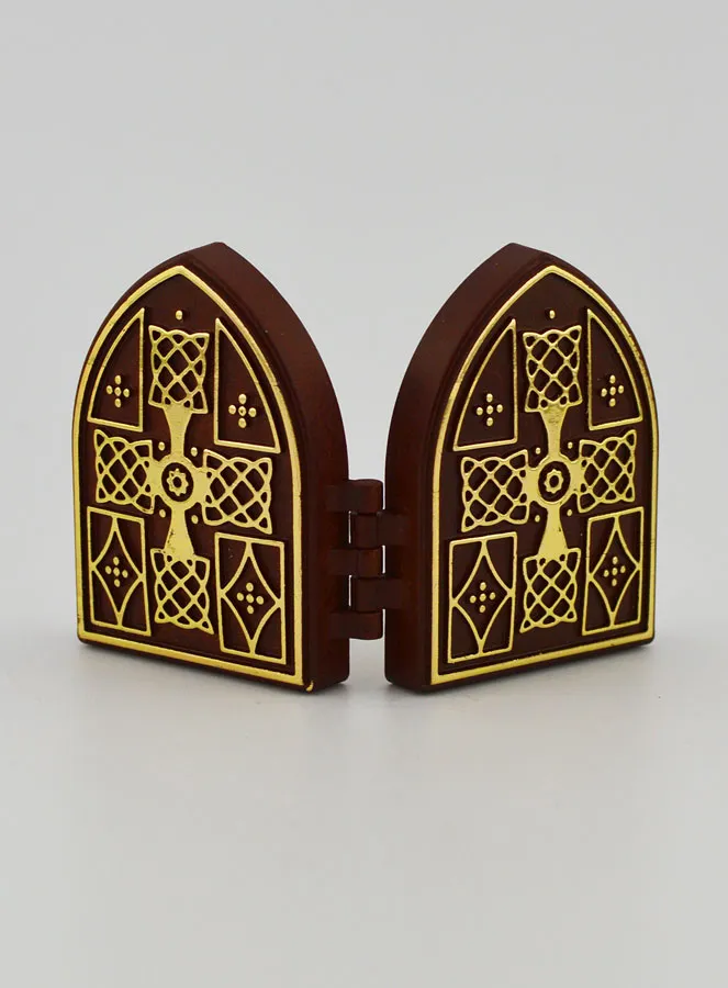 Mini Diptych Icon – Our Lady of Miracles and Saint Michael (pic 4)