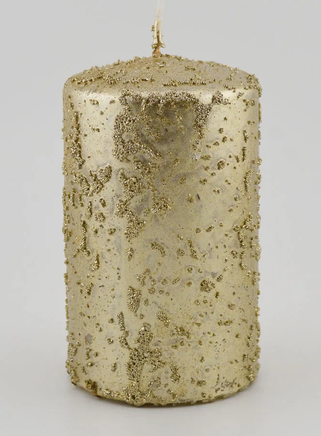 Glitter Tabletop Candle – Champagne (pic 1)