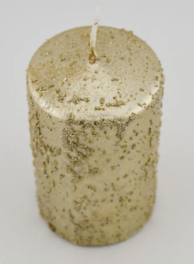 Glitter Tabletop Candle – Champagne (pic 2)