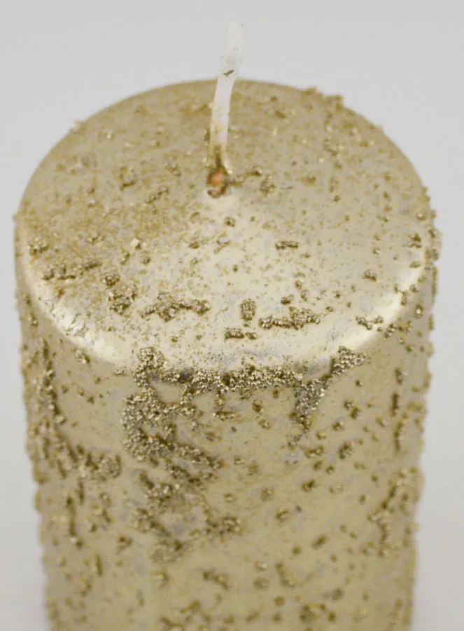Glitter Tabletop Candle – Champagne (pic 4)