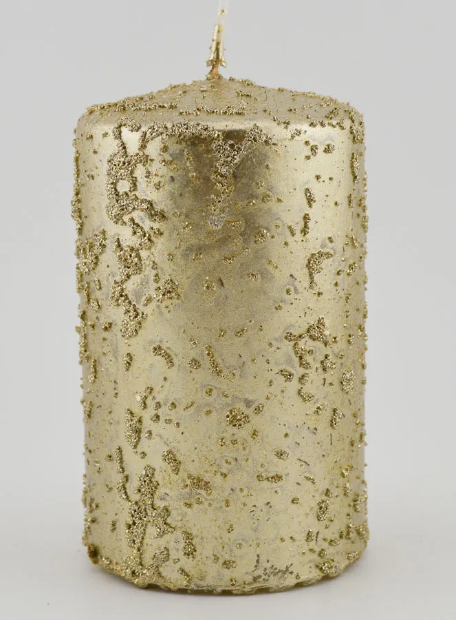 Glitter Christmas Candle – Champagne (pic 1)