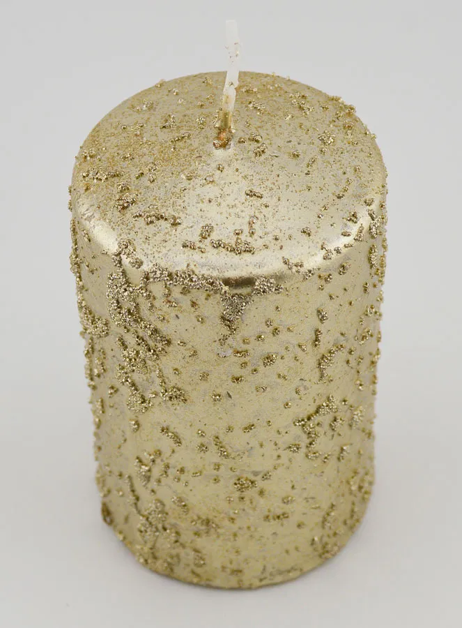Glitter Christmas Candle – Champagne (pic 2)