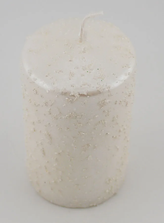 Glitter Tabletop Candle – Pearl White (pic 2)