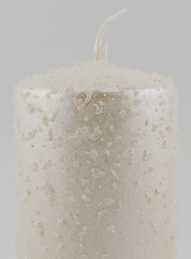 Glitter Tabletop Candle – Pearl White (pic 3)