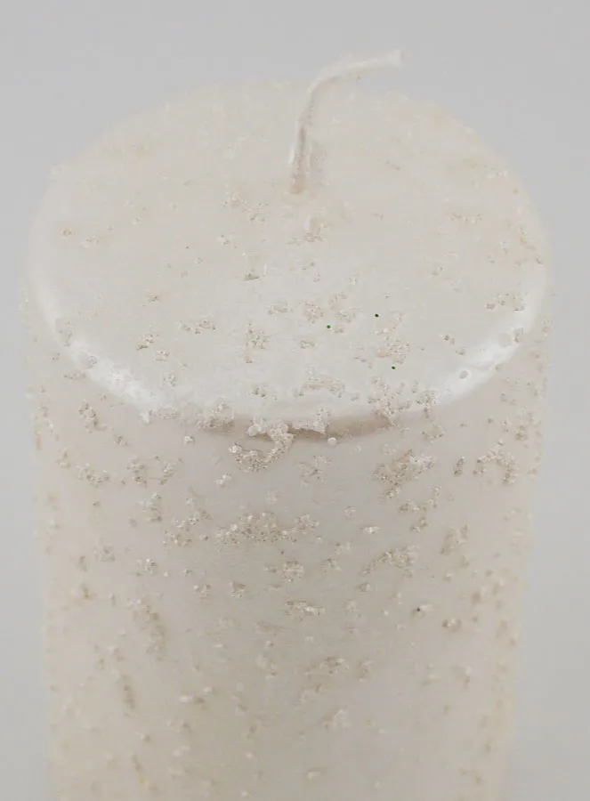 Glitter Tabletop Candle – Pearl White (pic 4)