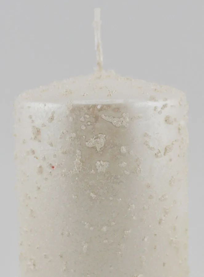 Glitter Christmas Candle – Pearl White (pic 3)