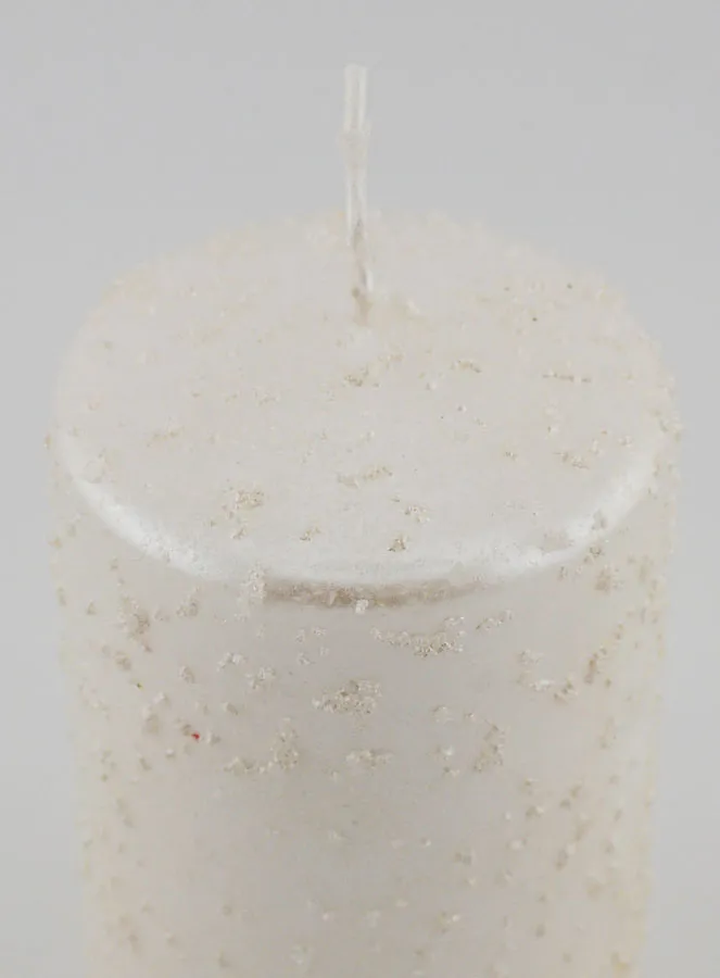 Glitter Christmas Candle – Pearl White (pic 4)