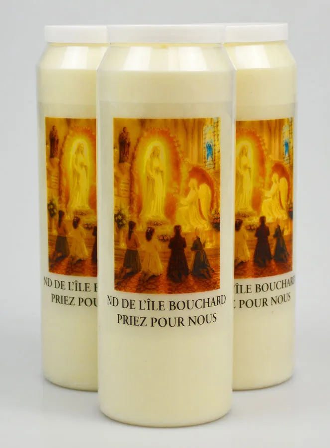 Set 3 Sanctuary Candles to Our Lady of Île Bouchard (pic 1)