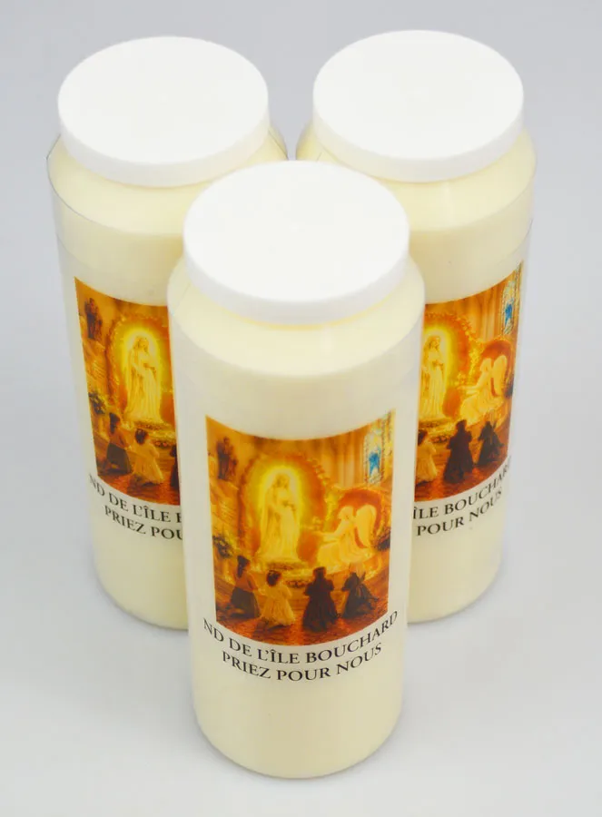 Set 3 Sanctuary Candles to Our Lady of Île Bouchard (pic 2)
