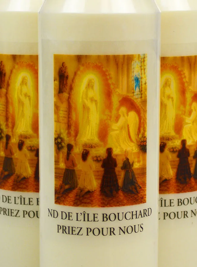Set 3 Sanctuary Candles to Our Lady of Île Bouchard (pic 3)