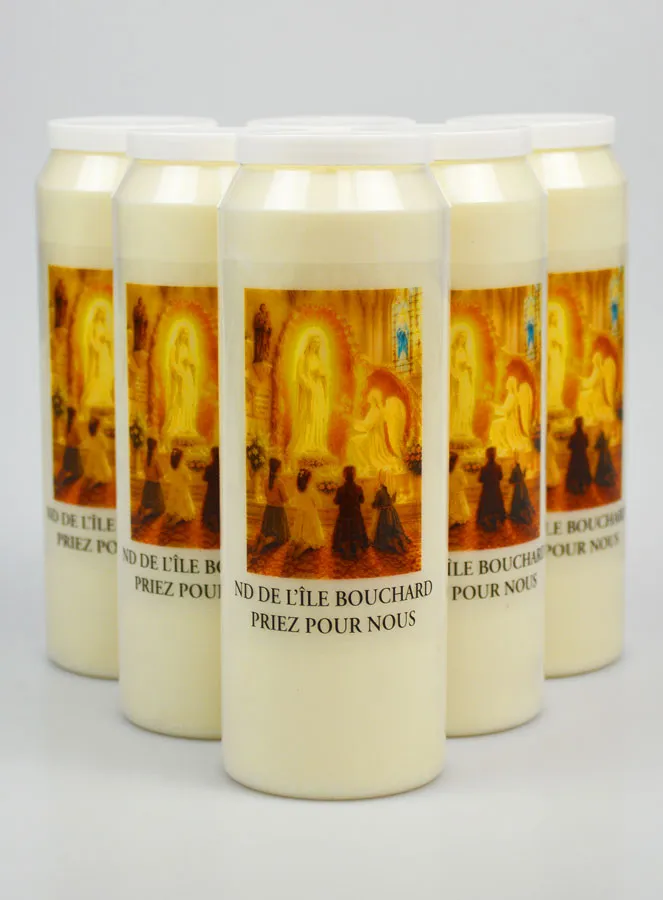 Set 6 Sanctuary Candles to Our Lady of Île Bouchard (pic 1)