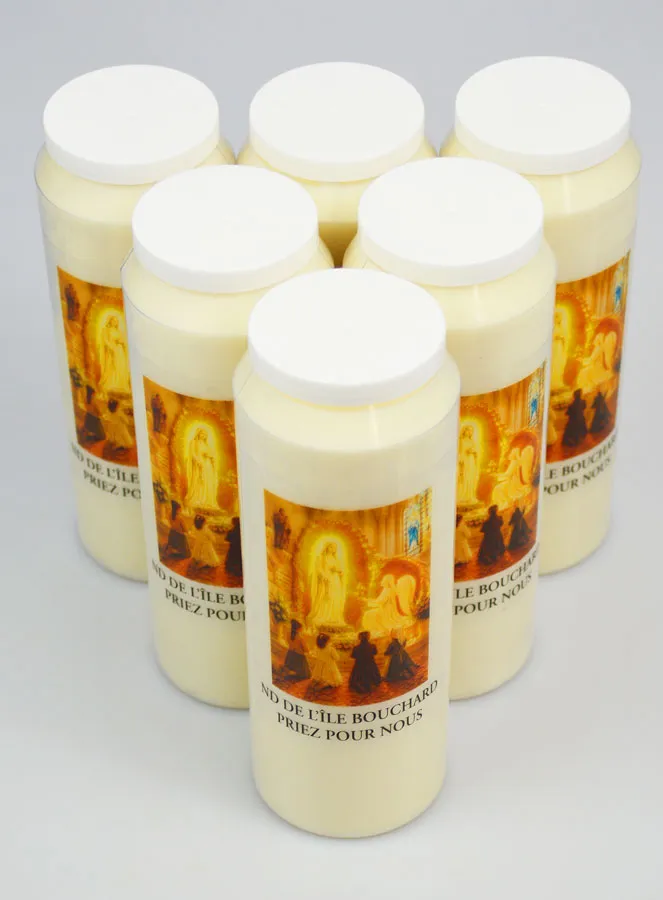 Set 6 Sanctuary Candles to Our Lady of Île Bouchard (pic 2)