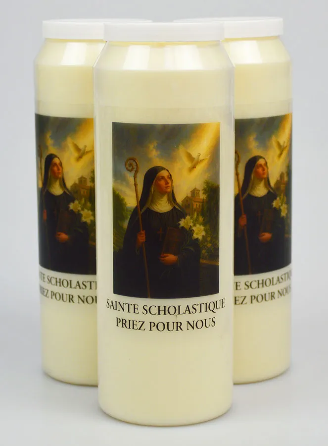 Set 3 Sanctuary Candles to Saint Scholastica (pic 1)