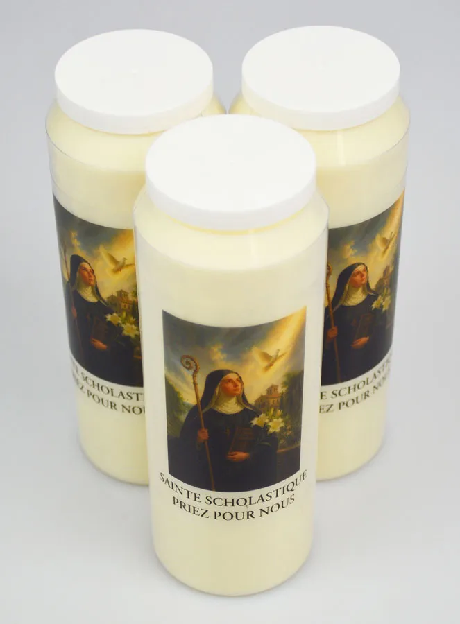 Set 3 Sanctuary Candles to Saint Scholastica (pic 2)