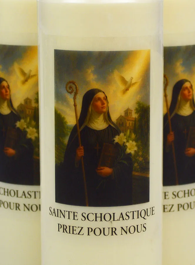 Set 3 Sanctuary Candles to Saint Scholastica (pic 3)