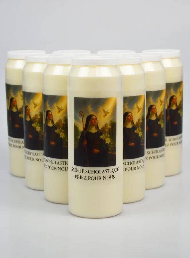 Set 10 Sanctuary Candles to Saint Scholastica (pic 1)