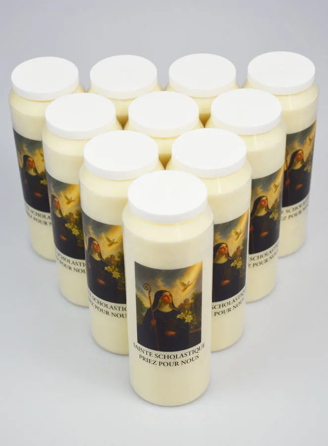 Set 10 Sanctuary Candles to Saint Scholastica (pic 2)
