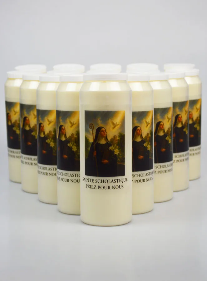 Set 20 Sanctuary Candles to Saint Scholastica (pic 1)