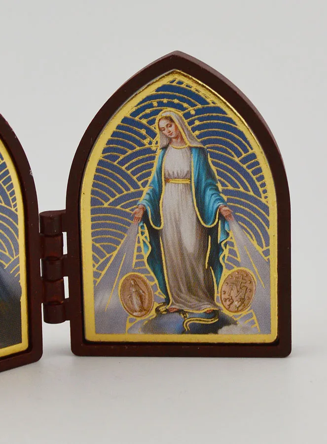 Mini Diptych Icon – Jesus and Miraculous Virgin Mary (pic 3)