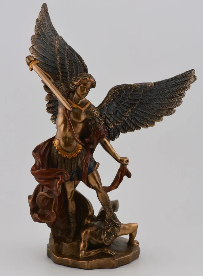 Religious Statue of Saint Michael the Archangel in Bronze – 20cm (pic 1)