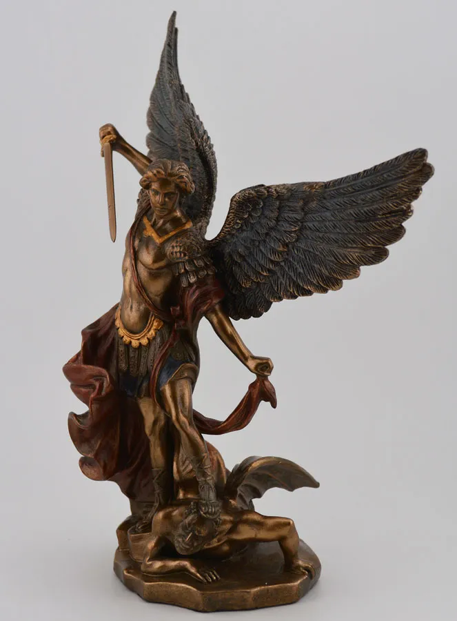 Religious Statue of Saint Michael the Archangel in Bronze – 20cm (pic 2)