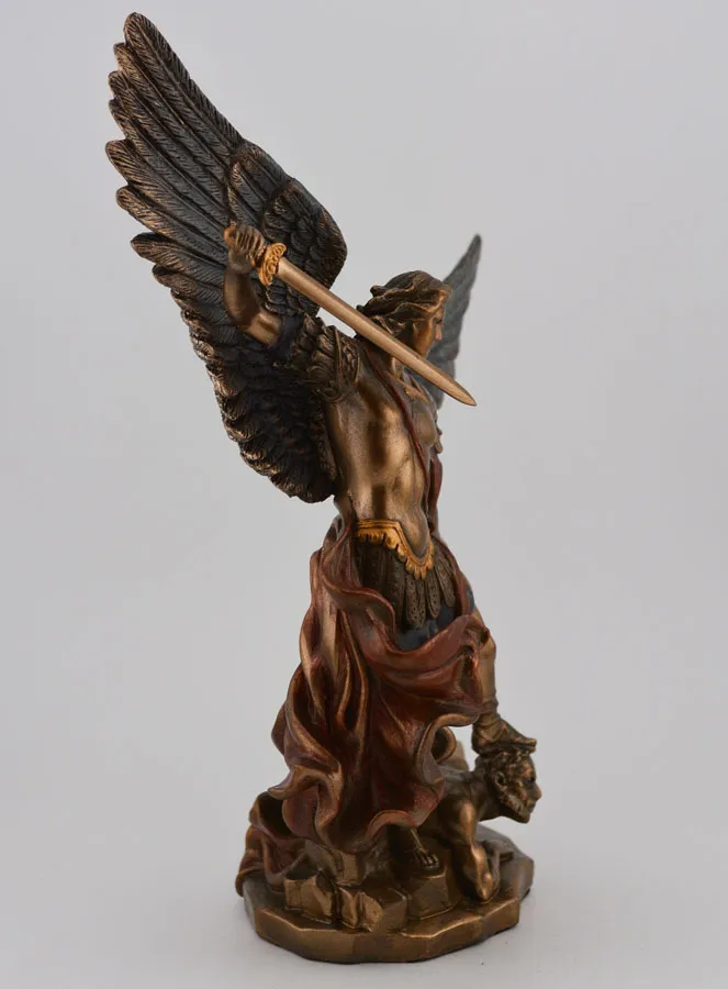 Religious Statue of Saint Michael the Archangel in Bronze – 20cm (pic 3)
