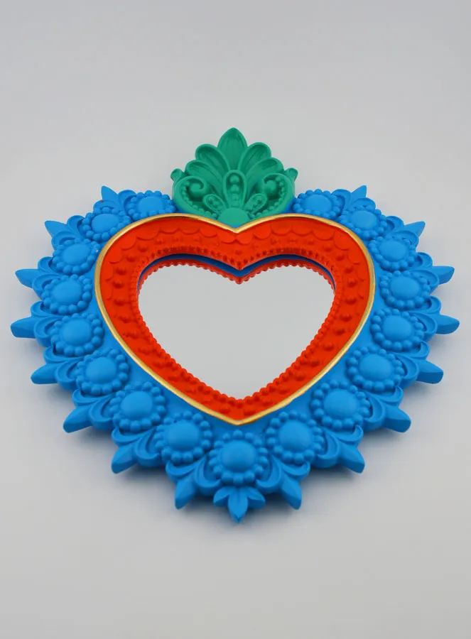 Colourful Ex Voto Wall Mirror – 24cm (pic 2)
