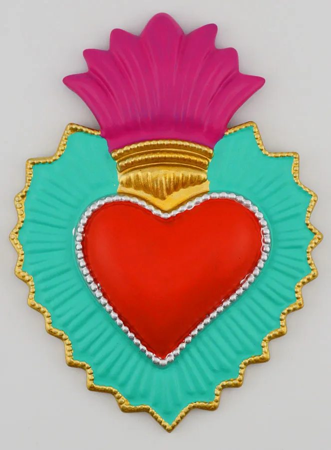 Colourful Ex Voto Wall Decoration - 13cm (pic 1)