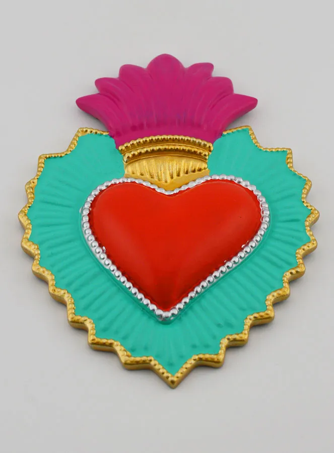 Colourful Ex Voto Wall Decoration - 13cm (pic 2)