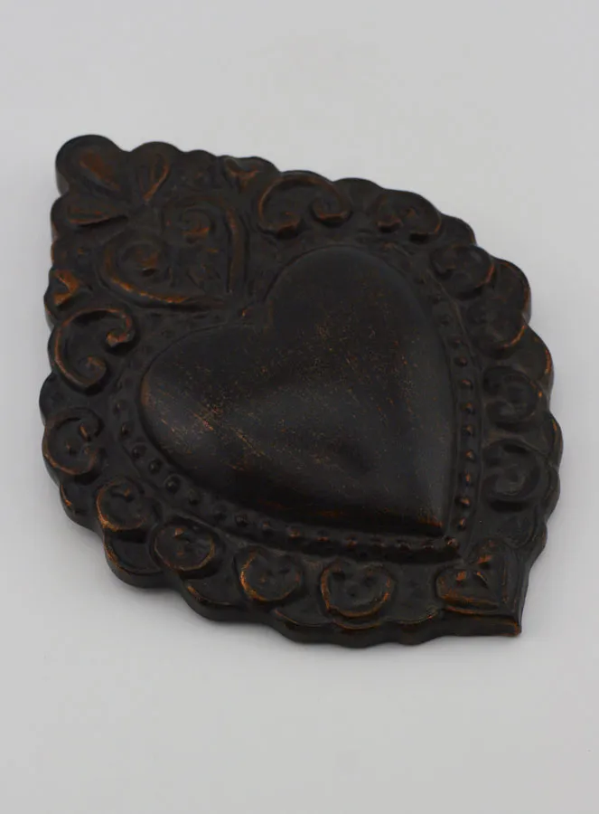 Ex Voto Wall Decoration Black and Bronze - 15cm (pic 3)
