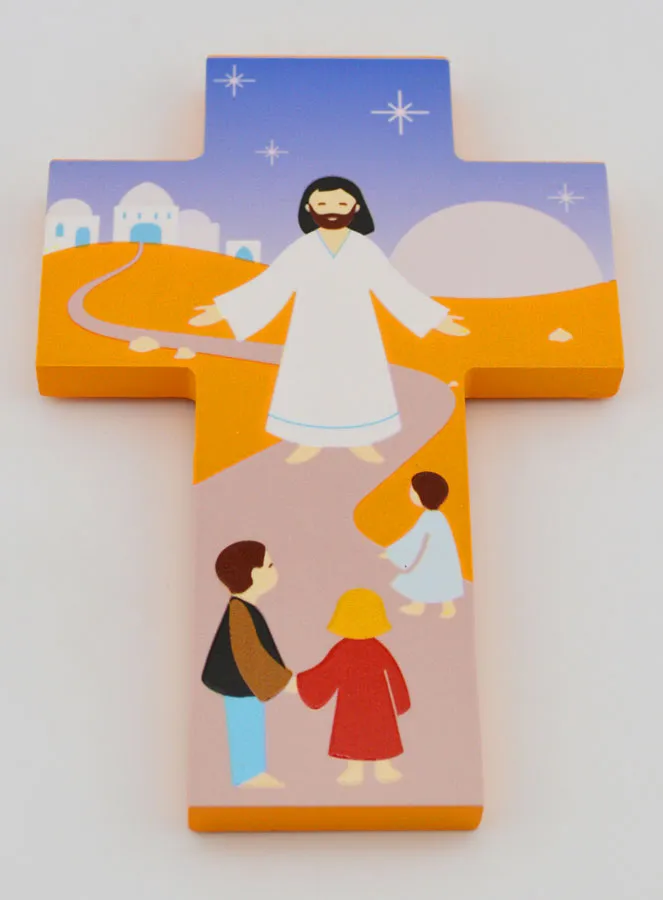 Wooden Children’s Cross – Jesus and the Children (pic 2)