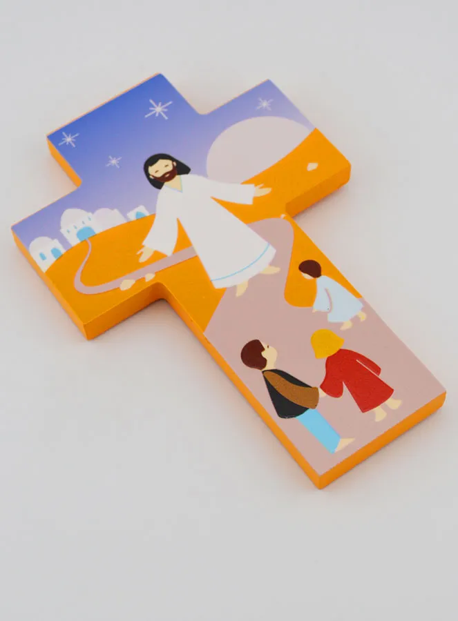 Wooden Children’s Cross – Jesus and the Children (pic 3)