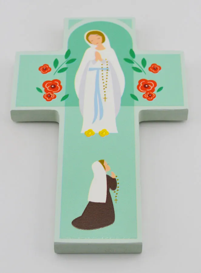 Wooden Children’s Cross – Our Lady of Lourdes (pic 2)