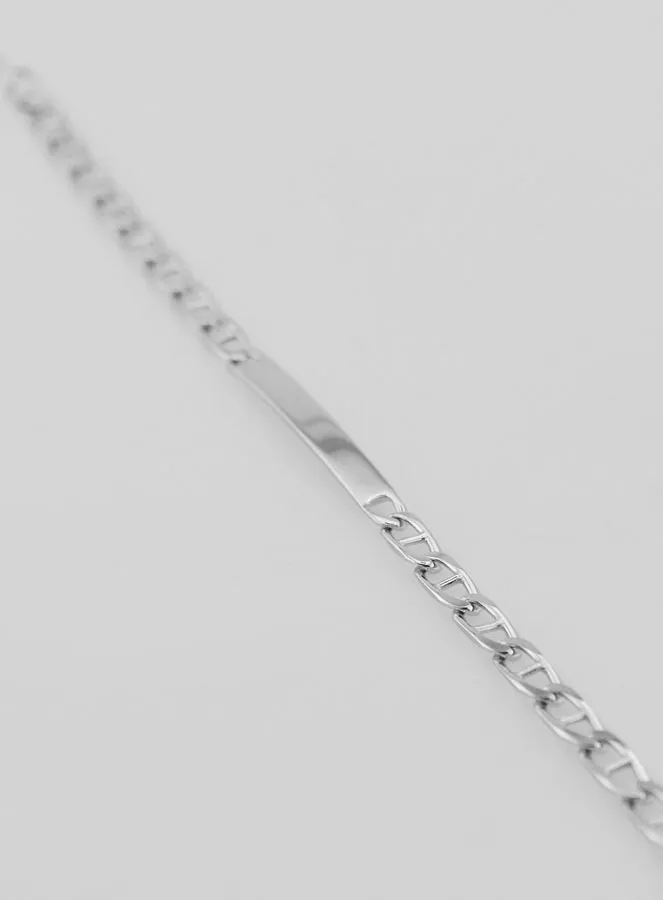 Rhodium-Plated Silver Christening Bracelet – 18cm (pic 2)