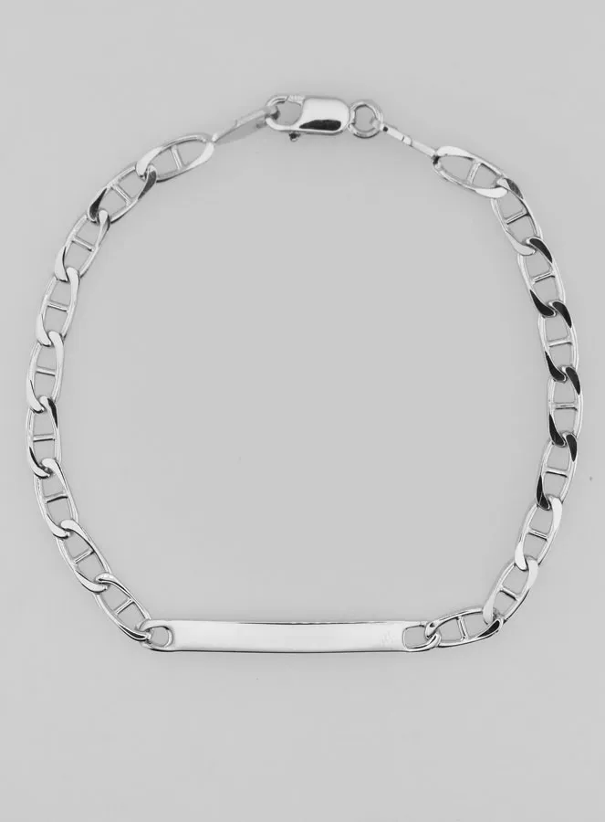Rhodium-Plated Silver Christening Bracelet – 18cm (pic 3)