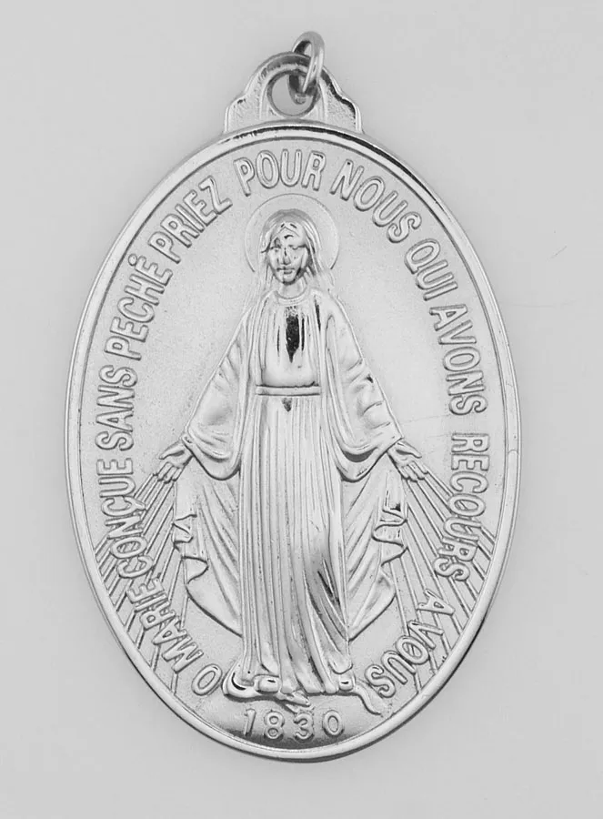 Silvery Miraculous Medal – 22mm (pic 2)