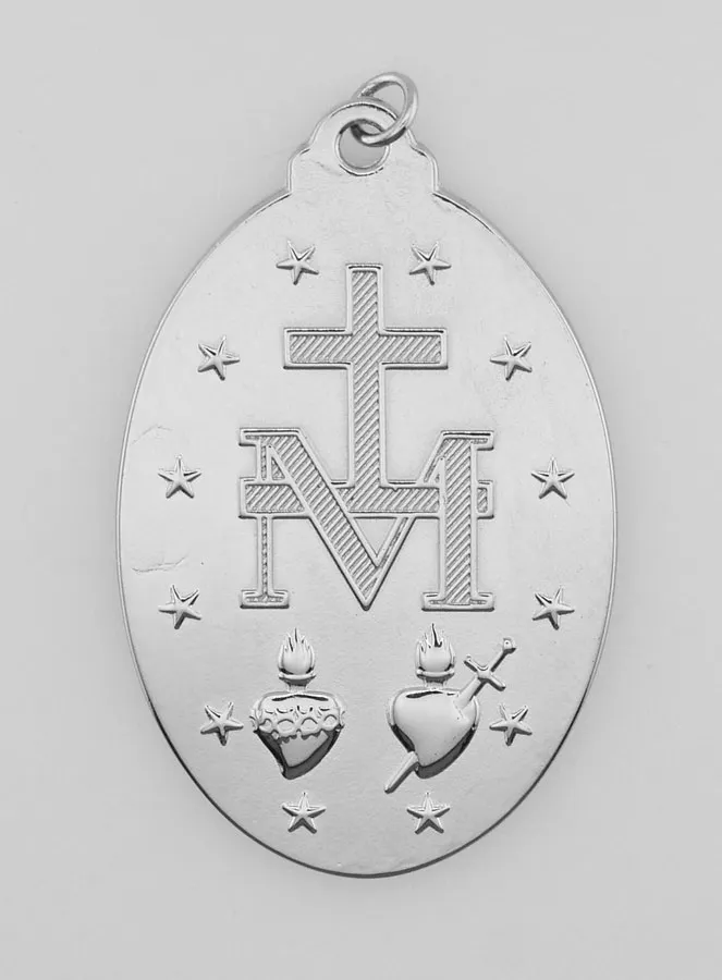 Silvery Miraculous Medal – 33mm (pic 3)