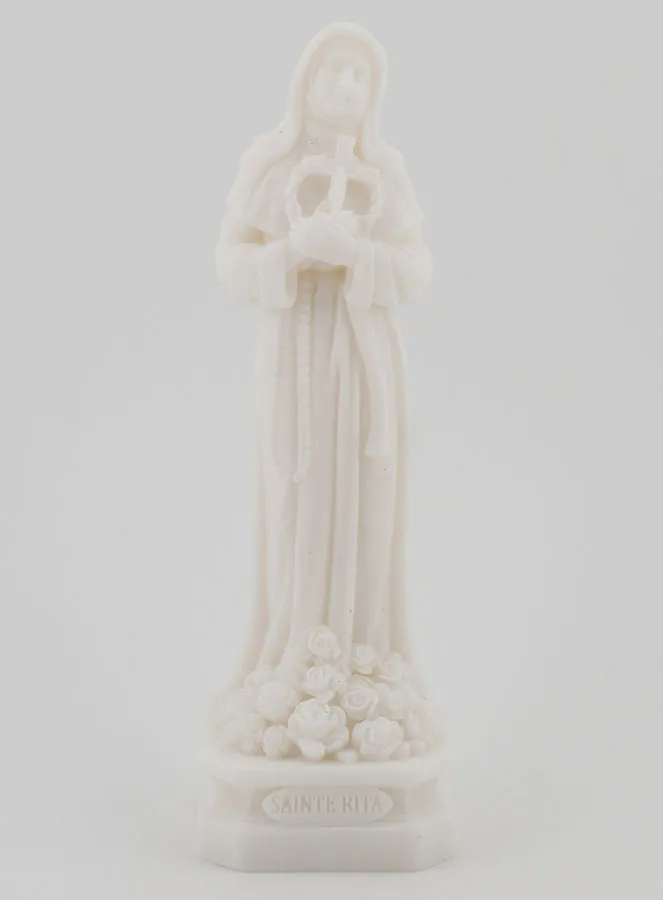 Alabaster Statue of Saint Rita – 12cm (pic 1)