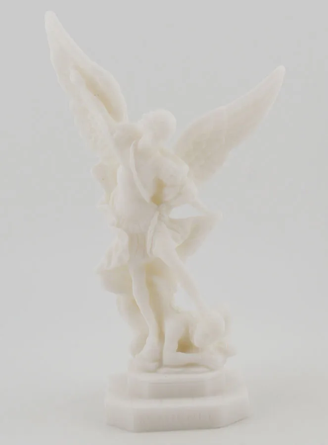 Alabaster Statue of Saint Michael – 12cm (pic 1)