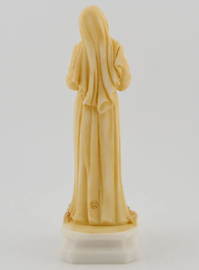 Painted Alabaster Statue of Saint Rita – 12cm (pic 4)