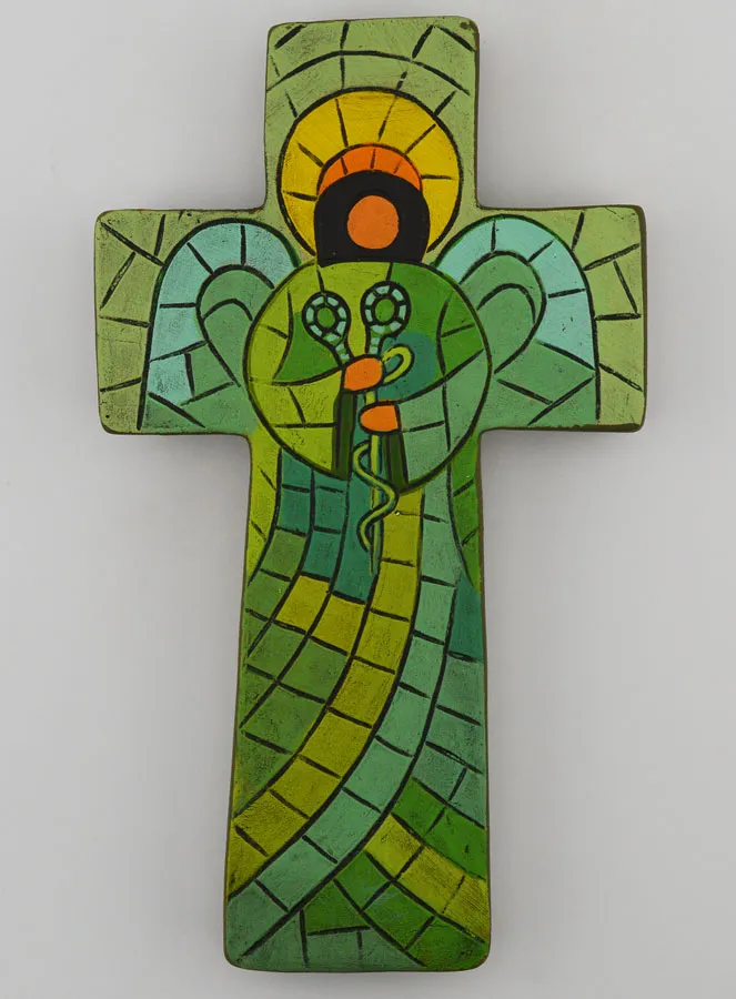 Ceramic Cross Healing Angel – 15cm (pic 1)