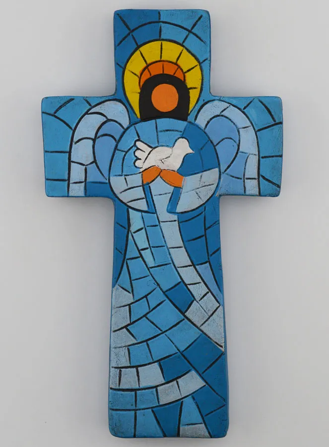Ceramic Cross Angel of Peace – 15cm (pic 1)