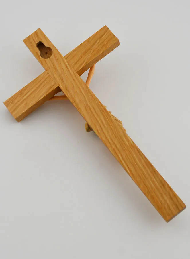 Linden Wood Crucifix and Christ with a Blue Cloth – 18cm (pic 4)