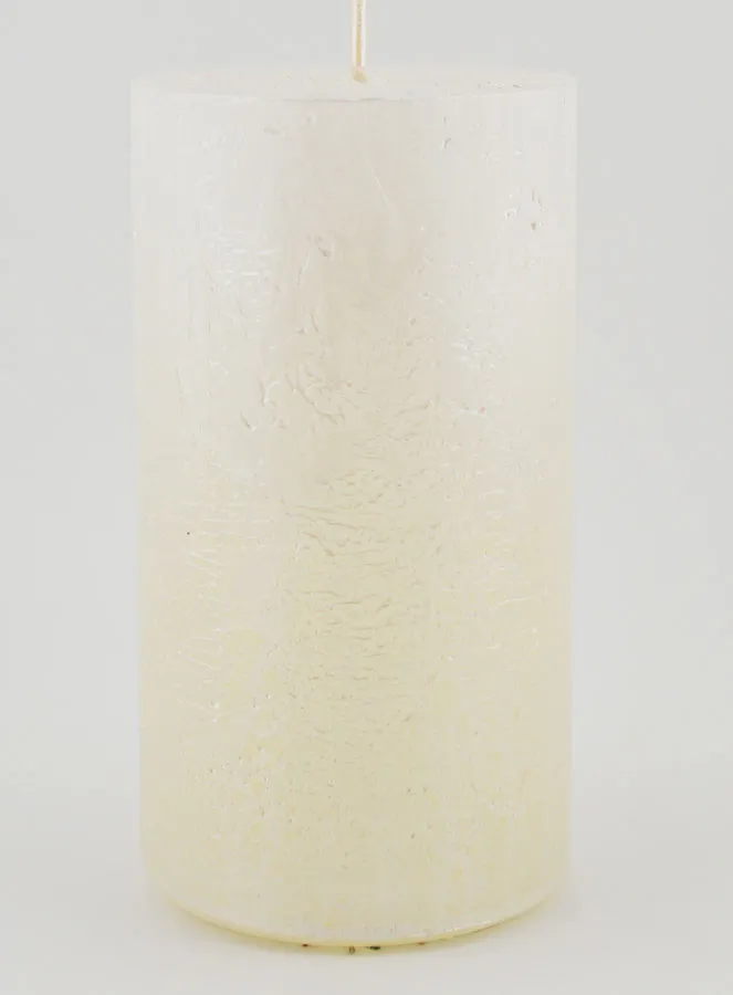 Modern Christmas Candle – Pearlescent White (pic 1)