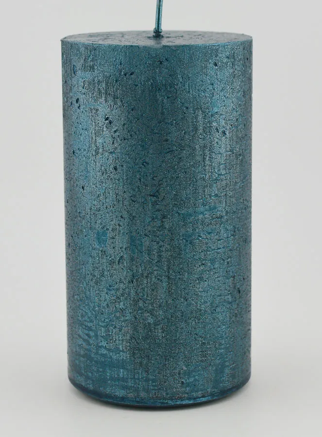 Modern Christmas Candle – Blue-Green (pic 1)