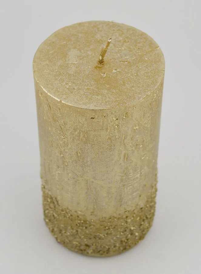 Tabletop Candle with Relief – Champagne (pic 2)