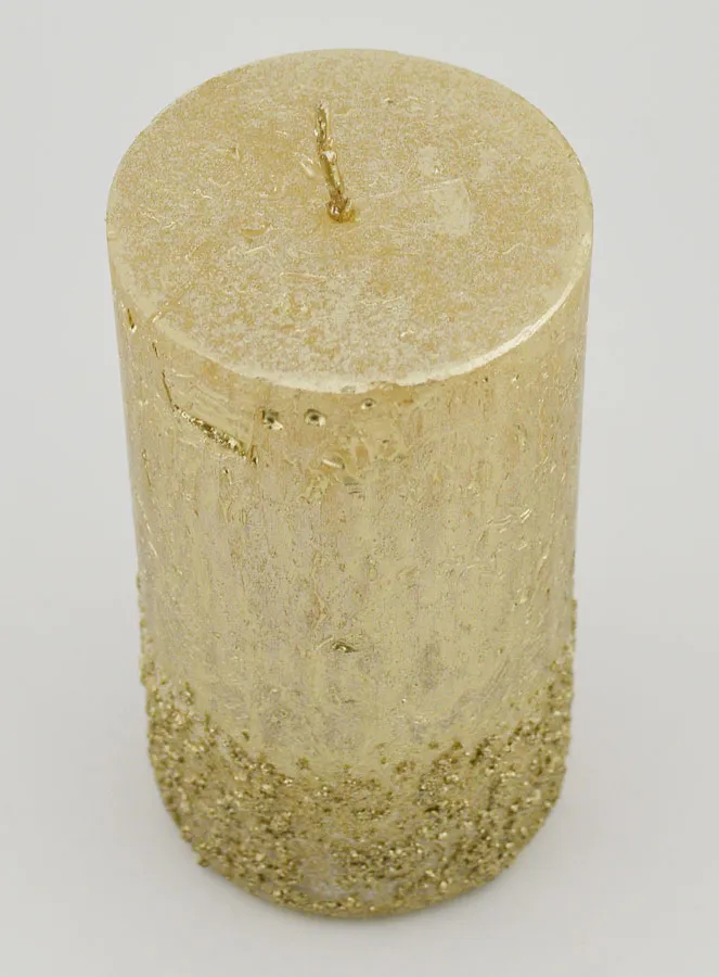 Christmas Candle with Relief – Champagne (pic 2)