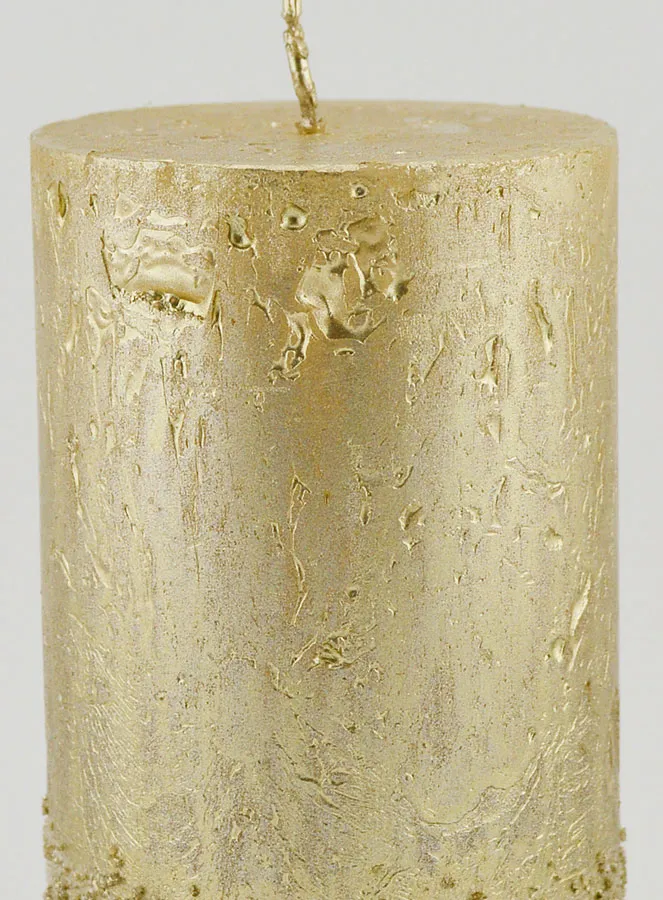 Christmas Candle with Relief – Champagne (pic 3)